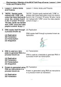 Biochemistry I Module of the MCAT Self Prep eCourse: Lesson 1: Amino Acids and Proteins (Pro)