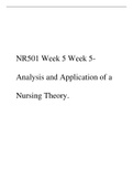 NR501 Week 5 Week 5- Analysis and Application of a Nursing Theory.pdf