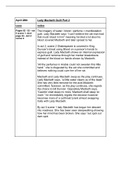 GCSE English Literature / Lady Macbeths Guilt (Class notes English 