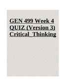 GEN 499 Week 4 QUIZ (Version 3) 