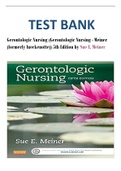 Gerontologic Nursing 5th Edition by Meiner TEST BANK