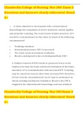 Chamberlin College of Nursing  Nur 340  Exam 3 Questions and Answers clearly elaborated  Rated  A+