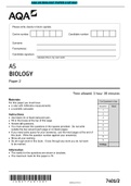 AQA AS BIOLOGY Paper 2 QP 2021