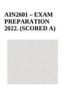 AIN2601 – EXAM PREPARATION 2022