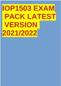 IOP1503 EXAM PACK LATEST VERSION 2021/2022