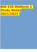 BIO 235 Midterm 1EXAM PACK  2021/2022