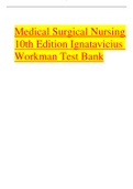 Medical Surgical Nursing 10th Edition Ignatavicius Workman Test Bank Updated 2022-2023