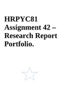 HRPYC81 Research Report Assignment 42 