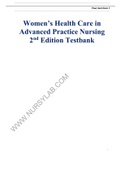 Women’s Health Care in Advanced Practice Nursing 2nd Edition Testbank