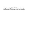 Portage Learning BIO 171 L8_ Lab Exam 8_ Essential Microbiology with Lab-2021-Dalbey.