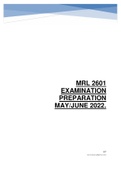 MRL 2601 EXAMINATION PREPARATION MAY/JUNE 2022.