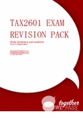 TAX2601 EXAM PACK