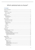 Summary and guide to which statistical test to choose 