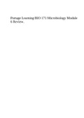 Portage Learning BIO 171 Microbiology Module 6 Review.