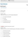 BIOL251 C001 Sum 18 - Tests & Quizzes - Unit Exam 1 - Questions And Answers (Graded A)