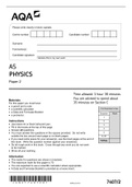 AQA AS PHYSICS Paper 2