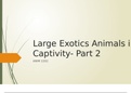 Large Exotic Animals in Captivity