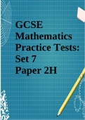 GCSE Mathematics Practice Tests: Set 7 Paper 2H - GCSE Mathematics