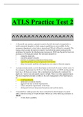 ATLS Practice Test 2  questions & answers | 2022 latest 