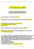 ATLS practice 2022 Exam questions & answers
