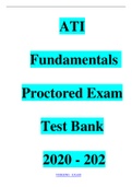 NUR 165-ATI fundamentals proctored exam test bank -2022-2023