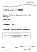 HRM2605 - Human Resource Management For Line Managers 3/2022.