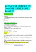 ATI Care of Children RN 2019 Proctored Exam - Level 3! NURSING307