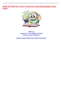 NURS 407 HESI A2 Version 2 Grammar, Vocab, Reading, Math Study Guide 2022