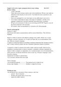 Samenvatting Engelse taal  CAE report, letter, essay, proposal en review