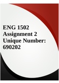 ENG 1502 Assignment 2 Unique Number: 690202