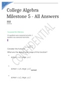 MATH 1201College Algebra Milestone 5 - All Answers !!!.pdf 