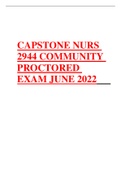 CAPSTONE NURS 2944 COMMUNITY PROCTORED EXAM JUNE 2022