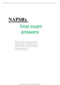 NURSING>NAPSRx Final Exam Solution | 2022 latest Solution Correct Answers | Rated A++ 