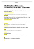 NSG 5003 | NSG5003- Advanced Pathophysiology Exam 3 practice questions