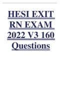 HESI EXIT RN EXAM V3 2022