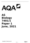 AQA AS LEVEL BIOLOGY PAPER 1 QP 7401-1 2021 