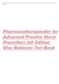 PHARMACOTHERAPEUTICS FOR ADVANCED PRACTICE NURSE PRESCRIBERS 5TH EDITION WOO ROBINSON ALL CHAPTERS