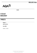 A-level  BIOLOGY  7402/1  Paper 1  Mark scheme  June 2020  Version: 1.0 Final 