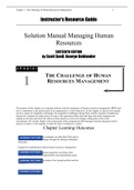 Solution Manual Managing Human Resources 16th Edition By Scott Snell, George Bohlander