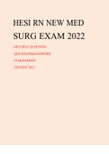 HESI RN NEW MED SURG EXAM 2022