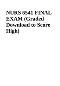 NURS 6541 FINAL EXAM 2021 | NURS 6541 Final Exams 2021 & NURS 6541 FINAL EXAM 2021/2022