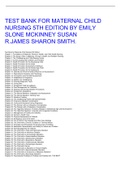 Test Bank for Maternal Child Nursing 5th Edition By Emily Slone McKinney Susan R. James Sharon Smith Murray Kristine Nelson Jean Ashwill ISBN-10 0323401708 ISBN-13 9780323401708