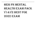 HESI PN Mental Health Exam Pack V1&V2 BEST FOR 2022 EXAM