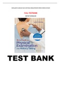 bates guide to physical exam and history taking thirteenth edition bickley test bank.