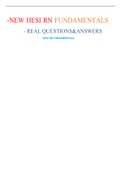 NEW HESI RN FUNDAMENTALS - REAL QUESTIONS&ANSWERS