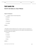 Test Bank for MGMT 11th Edition by Chuck Williams