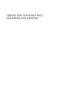 CPR3701 TEST YOUR SELF MCQ QUESTIONS AND ANSWERS.