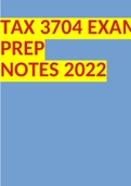 TAX 3704 EXAM PREP NOTES 2022