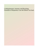 Cardiopulmonary Anatomy and Physiology Essentials of Respiratory Care 6th Edition Test bank.