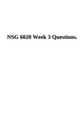 NSG 6020 Week 3 Questions.